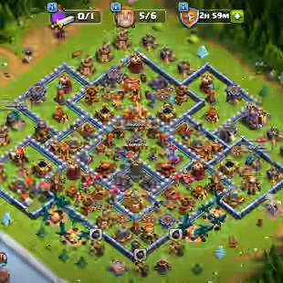 TH16  Max | Level 206 | BK 85 | AQ 95 | GW 70 | RC 45 | MP 45 | DD 5 | Gems 2333 | INSTANT DELIVERY - Image 2