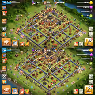 🔥TH-17 ALMOST MAX🔥XP-267! 10X EPIC! 5435 WARSTARS! HEROES:-98-100-75-71-47-10! GREAT TROOPS! FAST DELIVERY - Image 1