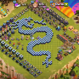 Th13 full max nothing left || 13 epic equipment ||Gems 3861 || cwl medel 224 || 4x scenery 2x hero skin || name chng 500 - Image 1