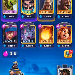 LEVEL 54 | TROPHIES 7653 | (54CARD LVL14)-(14CARD LVL13) | 1841 GEMS |CR106 - Image 1