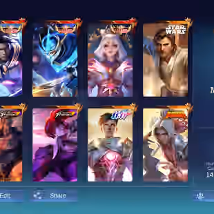 [IOS/ANDROID] CEL LVL 132 | 132 HEROES | 600 SKINS | MEGA 2 | HIGH WR | COLLAB | 3 LEGEND - BENE COLLECTOR - 6 KOF CHOU  - Image 1