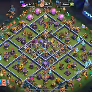 ALMOST MAXED TH-15 | DEFENCE MAX | 6 BUILDERS | XP-213 | 1352 STARS | HERO 52-62-41-31-26 | HIGH TROOPS | NC-500 | INSTA - Image 1