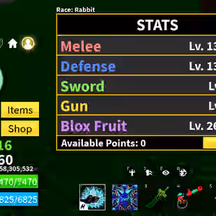 Blox Fruits Account Lv 1760 | PERM Kitsune  T-Rex |  Portal | Buddha | Light | Ice | Dark Blade | Rabbit Race - Image 2