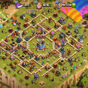 🔥2x Sceneries🔥 8k Gems || Th18 || All Epic Good Level || Heroes 95-95-81-70-45 || Nc Free || 6 Builders - Image 1