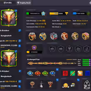 522 LEVEL ACCOUNT | 76 CCP | Great Cue Collection | 4 Billion Coins | Login Miniclip | Fresh Account - Image 1