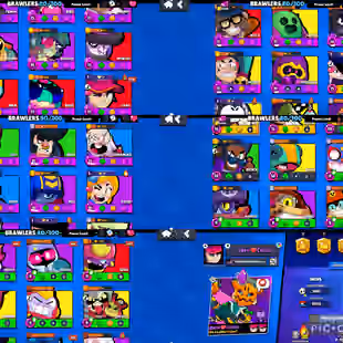 32.4K TROPHIES | 80 BRAWLERS | 23 MAX BRAWLERS | 20 HYPERCHARGES | 175 SKINS | 5 PRESTIGE - Image 1