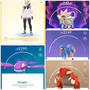 Lvl 50 [Shiny Kyogre] | 49 Legendary | Solgaleo | Lunala | Groudon | Zacian | Lugia | Regidrago | Instinct | 945 - Image 1