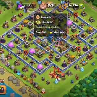 7600 gems || Th12 full Max good  account | clash-A-Rama & metor  scenery available | Rename 500 | 7x epic equipment ||  - Image 1