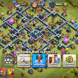 TH13-FULL MAX:-XP:-189:-13X HERO SKIN:-4200 GEMS:-1354RAID-MAGICITMS:-HER:-75-75-50-50-25:-NICE EQUIP-CHEAP-FULL ACCESS  - Image 1