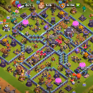 🔥CLOSE MAX 16K HIGH GEMS TH 15🔥 HEROS:-90-90-62-65-40-6 | 1X LEAGUE SKINS AND 500 LEAGUE MEDEL | FREE NC | CHECK PHOTO - Image 1