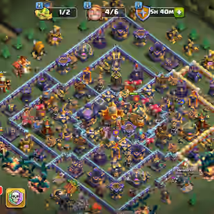 TH 16 ALMOST MAX-XP 174-[ 1966 MEDALS- 6 EPIC EQUIPMENT ALMOST MAX-HERO 90-84-71-65-36-NC FREE-HIGH WALLS DEFENSE-BEST - Image 1