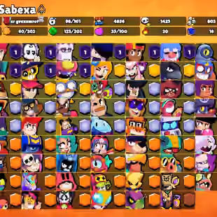 56K Trophies LVL92 | 96/101 Brawlers | 20 Max Brawlers - 14 Hypercharges | 224 Skins | 574 Pins | 338 Icons | 182 Sprays - Image 2
