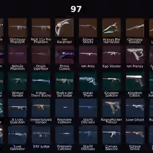 NA - LVL 133 - Unranked - 11 Knifes - 97 Skins (89,915 VP) Prime Axe, Xenohunter Knife, Ion Karambit, Araxys Bio Harves - Image 1