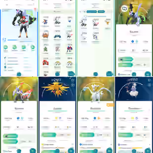 RARE💎 CHEAPEST 💎 BOTH SHINY FUSED KYUREMs [] 5x SHINY LEGENDARY [] LUNALA SOLGALEO [] LEVEL 52 [] 8 GMAX []  - Image 1
