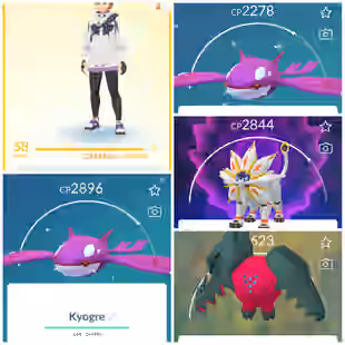 Lvl 50 [Shiny Kyogre x2] | 43 Legendary | Solgaleo | Lunala | Groudon | Lugia | Regidrago | Regieleki | Instinct | 946 - Image 1