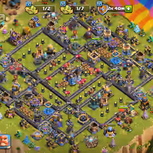 XP 254 | TH18 MAXED DEFFENSE LEFT SC | MAXED WALL | 4 HERO MAX | WAR ARENA SCENERY | MAX BB BASE - Image 1