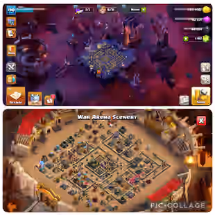 E732-||🔥TH17-4X SCENERY🔥|| COSMIC SCENERY-WAR ARENA SCENERY|| WALLS FULL MAX||HERO-87-92-46-65-41 ||10X EPIC EQUIPMENT - Image 1