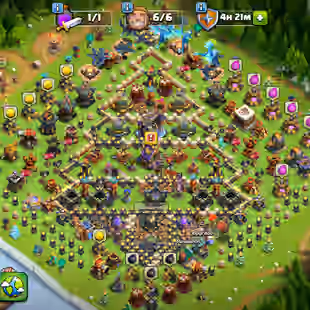 🔥12x EPIC EQUIPMENT🔥650 CLW MEDALS!XP 215!TH 18!HERO:100-100-85-75-50!NC 500! STRONG DEFENCE!GREAT TROOPS - Image 1