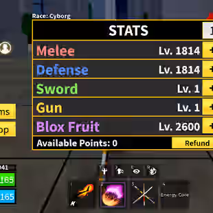 Blox Fruits | LVL 2076 | CYBORG | PERM DRAGON + ROCKET + BLADE | TRUE TRIPLE KATANA | MAX FRUIT | SEA 3 - Image 1