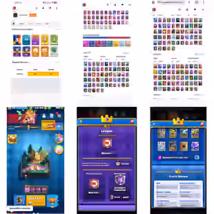 🔥XP-69🔥KT-15! 60X CARDS ELITES! 114X LVL-14! EVO-32! 209 EMOTES INC GOBLIN TROPHY KISSING PEKKA BALOON RAM CREWING - Image 1