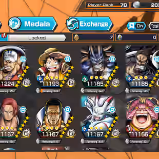 OPD59- 17 Ex meta| Luffy Light- Kizaru- Garp-Roger Dark- Kaido Blue- Kid andLaw Support 168.7 - Medals Color- HB 85 - Image 1