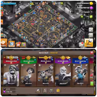 [F1]🔥 RAREST 16x SCENERY🔥 DARK DAYS FULL SET | TH-18 ALMOST MAXED | ALMOST 11X EPIC MAXED | DEF MAXED | 43 HERO SKINS  - Image 1