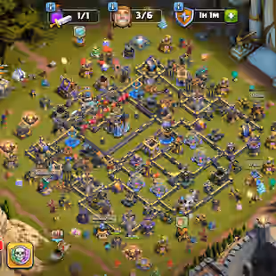 🔥TH 18 ALMOST MAX🔥XP 241-[ 6 EPIC EQUIPMENT ALMOST MAX-HERO MAX-CLASH OF DRAGON SCENERY-DEFENSE MAX-1200 MEDALS-NC YES - Image 1