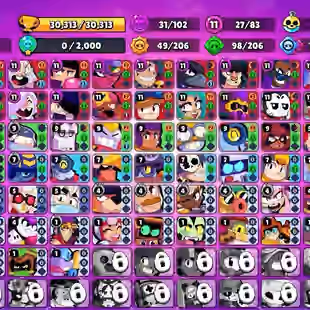 🔥RARE SKINS 🔥30K TROPHY | 83 BRAWLER | 27 MAX | 25 HYPER | 200 SKINS RARE  | INSTANT DELIVERY | LIFETIME WARRANTY  - Image 1