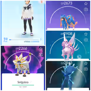 Lvl 50 [Solgaleo/Lunala] | 53 Legendary | Dialga | Palkia | Kyogre | Groudon | Zacian | Regidrago | Mystic | 929 - Image 1