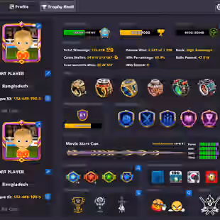 24.8B COINS YOME ACCOUNT | Level 215 | 3 Max Cues | 1.8K Cash | 19 Golden Shots | Fresh Account - Image 1