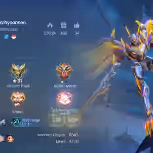 MLBB | Gill X Rohyoonseo | LV 76 | SABER LEGEND | COLLECTOR YSS + KOF DYRROTH, AURORA | 132 HEROES | 313 SKINS | MAX EMB - Image 1
