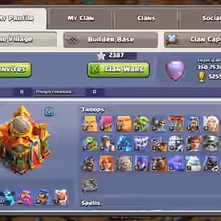 TH 16 l XP 232 l Heroes 90 91 67 65 41 01 35 35 l Scenery And 18 Skins l More Items l Beat Cheap Price  - Image 1