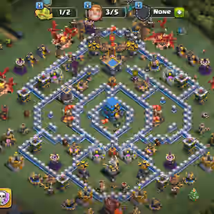 [TH-12 DEFENCE - WALLS MAX] 4X EPIC EQUIPMENT! HERO: 46-50-32-25! GOOD TROOPS! NC AVAILBLE! 5 BUILDER! A02 - Image 1