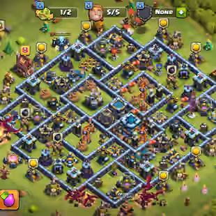 🔥16000 GEMS !70 PERCENT DISCOUNT SHOP🔥XP 145!TH 13 NEAR MAX!HERO:75-75-45-50-19!NC YES!MAX WALLS!MAX DEFANCE! INSTANT  - Image 1