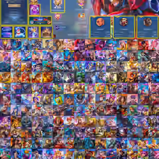 Mega Collector 🌟Highest Rank 103🌟 All Heroes | 484 Skins | 2 Legend | Rare Effects | Max Emblem | Moonton Only  - Image 2