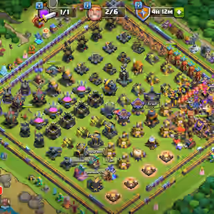 ♓Best Offer♓Th 18 [ Black Defence ] 70/71/49/54/34/11 Hero | 15 Epic Equipment High | Troops Lv High | Name Change Free - Image 1