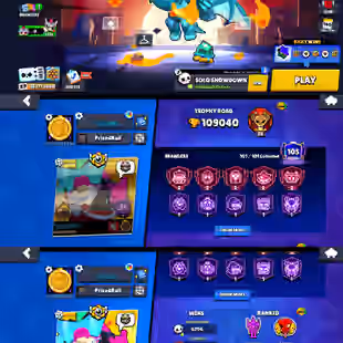 109k TROPHIES | OLD RARE | 93 MAX POWER BRAWLER | 101 BRAWLER UNLOCK | 68 HYPERCHARGE | 437 SKIN | RENAME AVAILABLE - Image 1