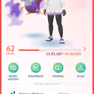 🔥LEVEL 62 💎 SHINY LATIAS REGIELEKI [] COSTUME BG LAPRAS [] 3 MILLION STARDUST [] 30 LEGENDARY [] 34 SHINY - Image 1