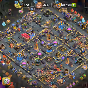 TH 18 ALMOST MAX-XP 269-ALMOST 9 EPIC EQUIPMENT MAX-HERO 101-102-95-80-55-DEFENSE MAX-WALLS HIGH-NC YES-389 MEDALS - Image 1