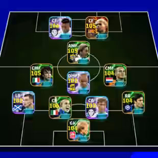 Blitz Curler Mbappe106 & Blitz Yamal105|3213-Strength|Pavel Nedved105|Sneijder104|Andrea Pirlo105|Paul Scholes104|Konami - Image 1