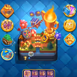 PREMIUM [] MAX 5 [] ARENA 21 [] 0 ELITES [] 5 EVO [] 8027 TROPHIES [] XP41 [] 43 EMOTES [] INSTANT   - Image 1