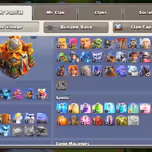 TH 16 l XP 171 l 7 Skins And Items l Heroes 61 57 41 39 27 12 19 19 l Best Cheap Price - Image 1