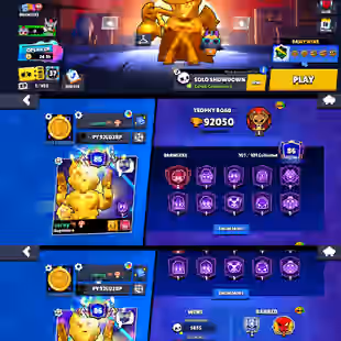 92k TROPHIES 🔥RAREST R35 PIN🌟62 MAX POWER BRAWLER | 101 BRAWLER UNLOCK | 47 HYPERCHARGE | 437 SKIN | INSTANT DELIVERY - Image 1