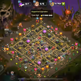 🔥Th 14 max id [] 🔥6 builder unlocked [] High Scenery[] 5 Heroes max [] Defence Max [] Best Deal - Image 1
