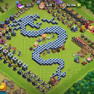 Gems 11200 - Th13 max nothing left - 9 epic equipment - cwl medel 897 - Clash A- rama scenery 3x hero skin - NC 500 - Image 1