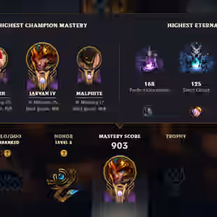 SEVER [ NA ] - 576 LVL  - GOLD LAST RANK - 295 SKINS - FULL CHAMP [ 364639 BE - 66 RP ] - FULL ACCESS (110 MYTHIC ESSES) - Image 1