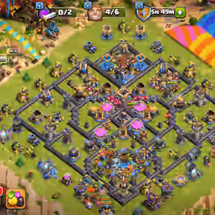 RARE TH 18 ALMOST MAX-XP 255-ALL HERO MAX-ALMOST ALL EQUIPMENT MAX-DARKNES WARDEN-HELPER HUT MAX-LEGENDARY SKINS-LEGEND3 - Image 1