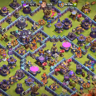 🔥 TH15 Near Max | Level 169 | BK90 AQ90 GW65 RC40 | 6 Builders | 1474 Gems | Strong War Base  BH8 | Clean Account 🔥 - Image 1