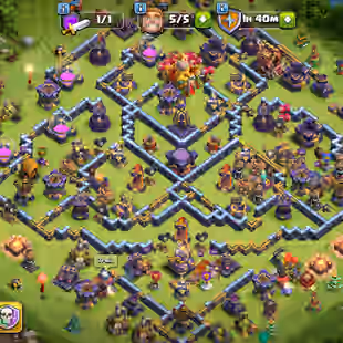 [24000 GEMS] TH16 ID | TH15 MAX | NC AVAILABLE | BB MAX | GOOD HEROS & DEFENCE | 5K WAR STARS |  INSTANT DELIVERY  - Image 1