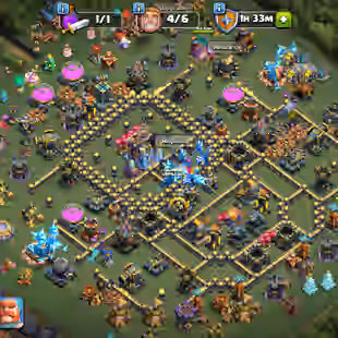 GEM-4500 LEAGUE SKIN ! TH18 BEST PROFILE ! FREE-NC ! SB/MAX FB/MAX RS/MAX EB/MAX HEROES 100-100-73-75-50! CWL MEDALS-500 - Image 1